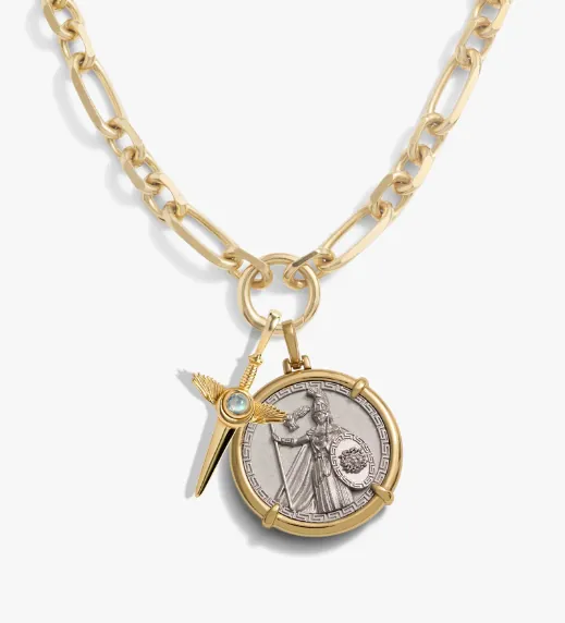 Athena Dagger Charm Necklace